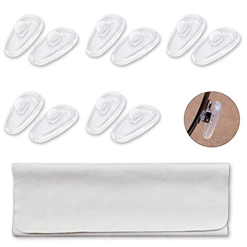 Push-in Eyeglass Nose Pads, PTSLKHN 5 Pairs 15mm Soft Silicone Air Chamber Eyeglasses Nose Pads …