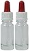 Mikken B06X19YYKL 2 x butelka z pipetą 10 ml butelka apteczna w przezroczystym szkle, w zestawie szklana pipeta Made in Germany i 2 etykiety do opisywania, szkło, przezroczyste, 12