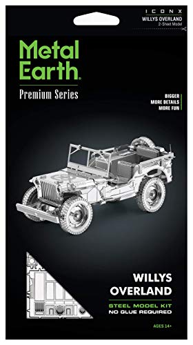 Fascinations Metal Earth Premium Series Willys Overland 3D Metal Model Kit - Image 4