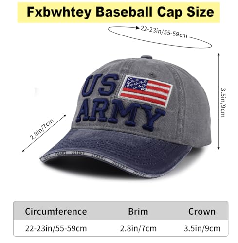 Image of American Flag Baseball Caps for Men Women, USA Trucker Hats, Embroidered Adjustable Washed Cotton Mesh Snapback Hat
