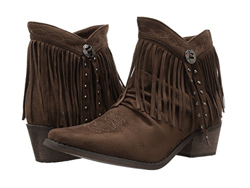 Roper Bota feminina Fringy Western, Marrom, 8 Wide