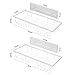 Durmmur 2 Pack Adhesive White Shower Caddy Organizer with Hooks, Rustproof No Drilling Wall Mounted Storage Shelf Rack for Inside Shower/Bathroom/Kitchen