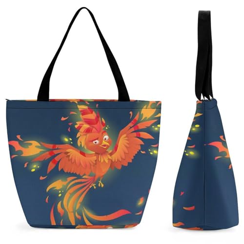 Sac à main pour femme Phénix grand format 28.5x18x32.5cm noir pour voyage et shopping
