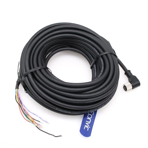 Cable de alimentación industrial M12 de 12 pines con extremo abierto 3