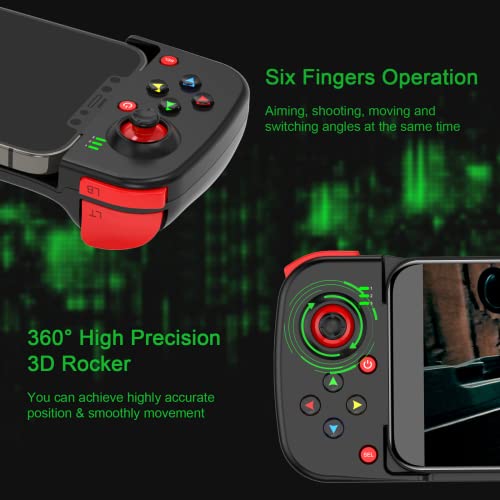 Joso Wireless Game Controller For Ios, Android, Pc, Bluetooth Gamepad Joysticks For Iphone13/12/11/X, Ipad Mini/Air/Pro, Mac, Macbook, Tablets, Samsung Galaxy, Steam, Cod Mobile, Apex - Direct Play #TOP6