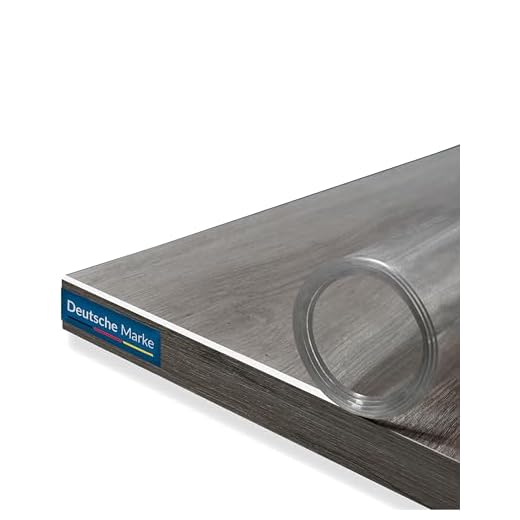 TEXMAXX Tischfolie transparent 2mm mit abgeschrägter Kante als Schutztischdecke für Ihren Esstisch - 60 cm x 120 cm
