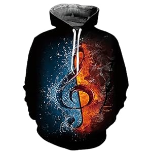 uideazone Unisex capuchonpullover 3D print hoodies lange mouwen Ugly pullover sweatshirt capuchon met zakken voor heren…
