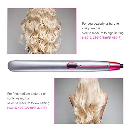 Plancha y rizador para cabello con pantalla LCD ajustable miniatura 2