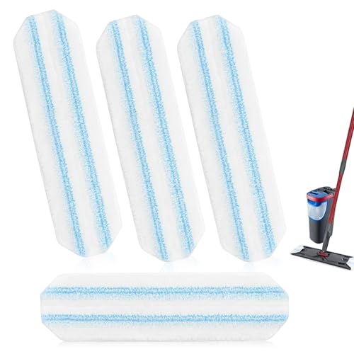 4 piezas de repuesto para mopa Vileda H2pro funda lavable y reutilizable de microfibra de repuesto para suelos duros