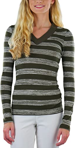 Image of ToBeInStyle Women's Classic Long Sleeve V-Neck Pullover Sweater