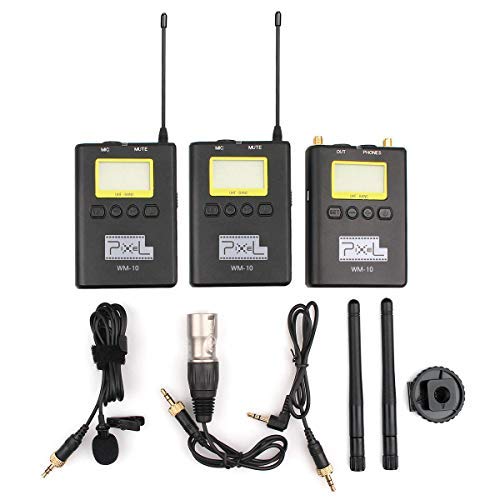 Pixel 50 Channels UHF Wireless Lavalier Microphone Professional Lapel