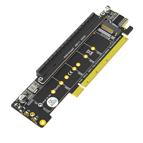 Adaptateur NVMe PCIe 110x22 et 80x22 mm pour connecter un SSD sur carte mère d'ordinateur