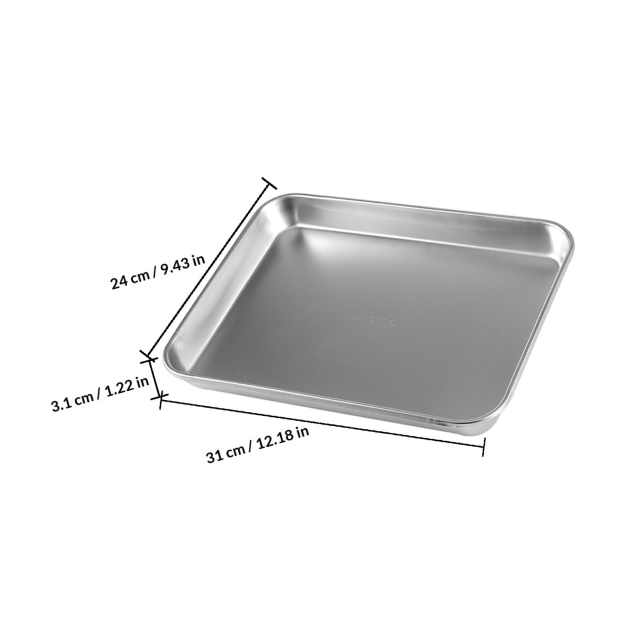 Vassoio Fondo Pezzi 2 in Chirurgico e Acciaio Inossidabile Piatto, Resistente Versatile per Strumenti Medici in Strutture Sanitarie
