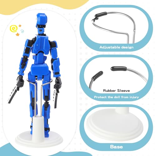 Image of Yaocom 24 Pcs Doll Stand Adjustable Action Figure Display Holder Support for 4-6 Inches Dolls, Creative Storage Stand for Home Shop Birthday Party Favor for Male Female (15 cm,White)