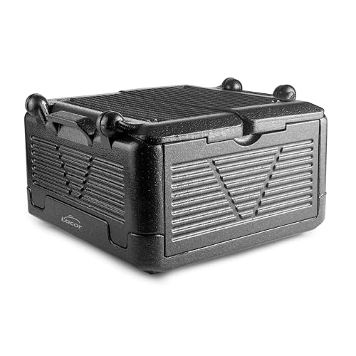 LACOR   66068   Caja Isotérmica Plegable, Temple, 26 Litros, EPP, Nevera Portátil, Ligera y Resistente, Conserva Frío y Calor, Impermeable, Caja Térmica para Catering con Asas, Negro
