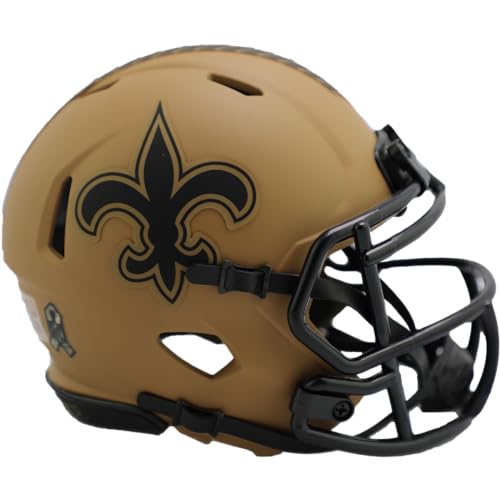 Mini Casque Riddell NFL Saints 2023 Salute to Service Objet Collector