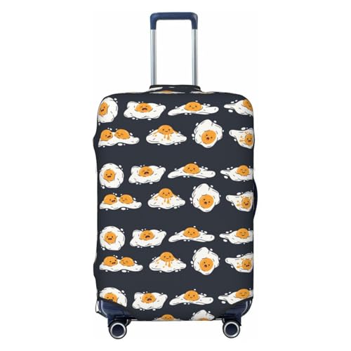 Spandex Travel Luggage Cover Printed Funny Chicken Eggs Double-Sided Suitcase Protector Bag,Dust-Proof Cratch-Resistant Durable Suitcase Sleeve For Kid Adult,Large