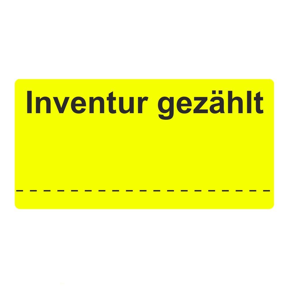 Inventuretiketten mit Aufdruck Inventur gezählt 30mm rot - Braun Etikettiersysteme GmbH