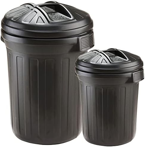 STORM TRADING GROUP Large 80 Litre Capacity Dustbin Heavy Duty Outdoor Shatterproof Refuse/Rubbish Bin With Lid (2)