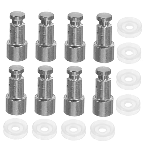 KOCKSHION 8 Sets Pressure Cooker Seal Pressure Regulator Valve Float Valve Gasket Replacement Float Silver