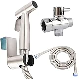 YaeCCC Cloth Diaper Sprayer, Handheld Bidet Sprayer for Toilet Seat with Anti-leaking Hose, Toilet or Wall Mounted, Multi-function for Baby Cloth Diaper Sprayer, Pets Shower