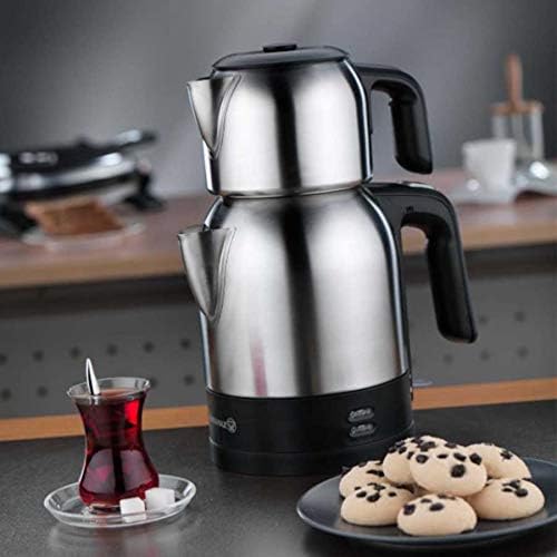 Korkmaz Demkolik Inox/Siyah Elektrikli Çaydanlık