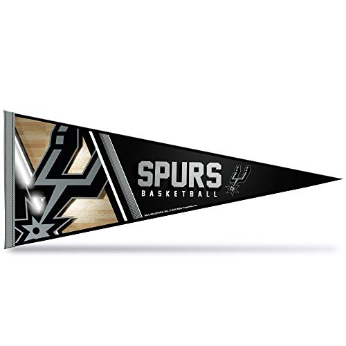 Rico Industries NBA Basketball San Antonio Spurs Primary 12" x 30" Felt Wall Décor Pennant - Great for Home/Bed Room/Man Cave Décor