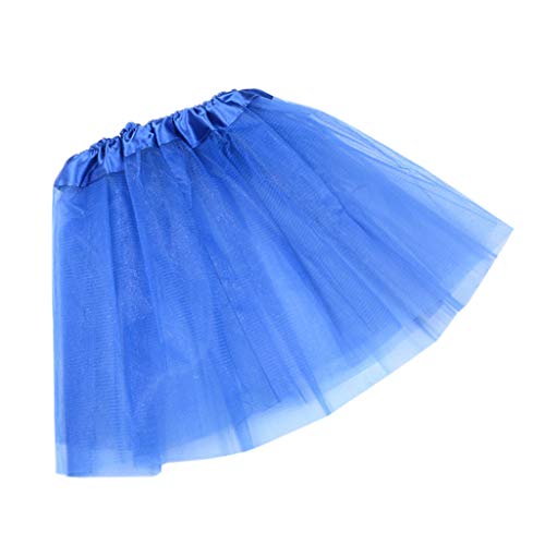 MAOSUO Minivestido de tule com três camadas para mulheres adultos 12 cores, saia de balé, plissada,