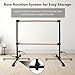 HooKung 4FT/6FT Freestanding Ballet Barre Wood/Steel Height Adjustable from 7 to 46 inch Ballet Bar Portable Double Dance Bar for Home Workout and Stretch (4FT Solid, Black)