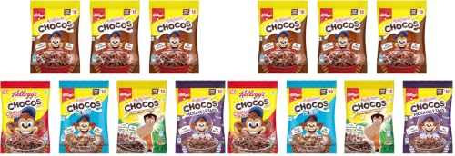 Image of Kellogg's Chocos Variety 20g (Pack of 14), 140g with Multigrain