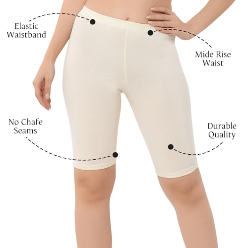 Image of TRASA Women's Cotton Fashion Biker Workout Cycling Shorts, Avialable Sizes: S,M,L,XL,2XL,3XL