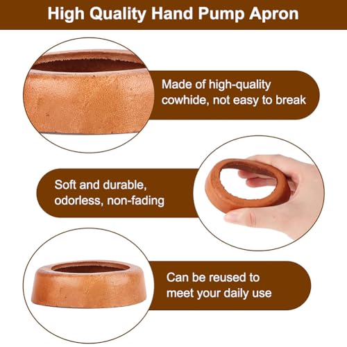 4 Teilig Lederdichtung, Typ 75 Ersatzkolben Dichtungsringe Ledermanschette Kolbenmanschetten, Ersatzteil Dichtung Pumpe für Schwengelpumpe Gartenpumpe Handpumpe Brunnenpumpe