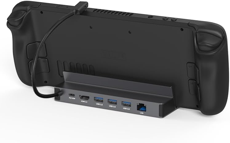 Docking Station for Steam Deck OLED - Nintendo Switch OLED - ROG Ally - Lenovo Legion Go - Switch Gaming 4K@60Hz HDMI Gigabyte Ethernet 100W USB-C Charging Port by ZAUQ