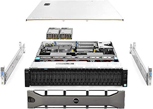 Dell PowerEdge R730xd Server 24B SFF, Dual Intel Xeon E5-2690 v4 2.6Ghz (28-cores Total), 256GB DDR4 RAM, 10x 1.2TB 10K SAS 12Gb/s, H730P 2GB RAID, 2x10Gb + 2x1Gb, Rails, Windows Server 2019 (Renewed)