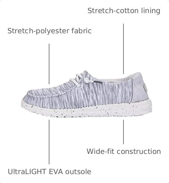 Image of HEYDUDE Women's Wendy Chambray | Women's Shoes | Women's Lace Up Loafers | Comfortable & Light-Weight