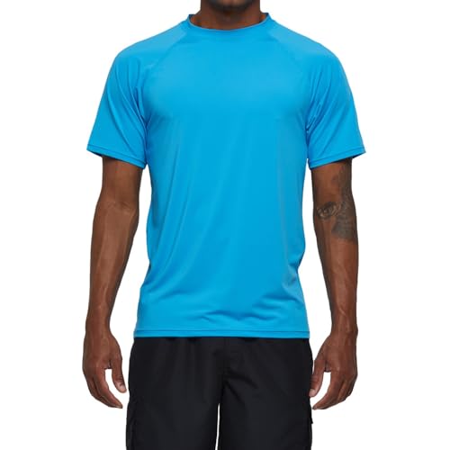 UPF 50+ Men's Rashguard Swim Tee - Short Sleeve Athletic Shirt for Swimming, Running & Outdoor Activities3