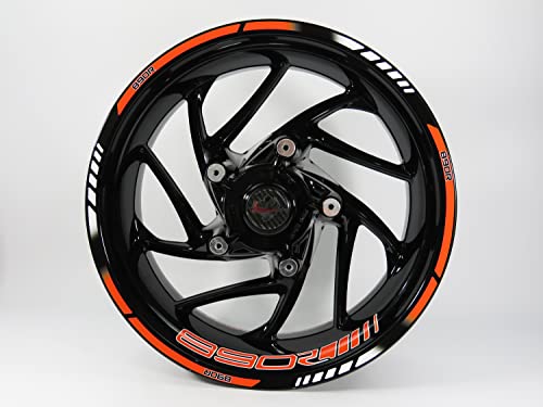 BIKE-label Felgenrand Aufkleber Set orange kompatibel für KTM 890 Duke R X710049