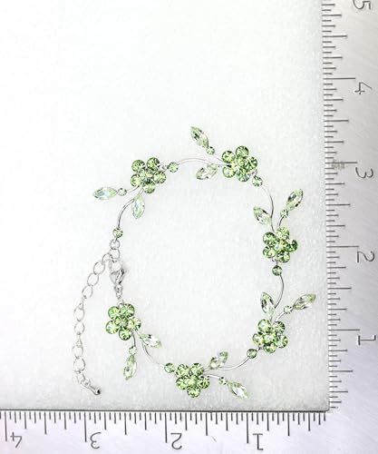 Image of Faship Gorgeous Rhinestone Crystal Floral Necklace Earrings Set