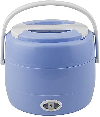 1.5L Multifunktions-Mini Reiskocher Elektro-Heizung Elektro Lunchbox beweglicher Dampfer Elektroheizung Eierkocher,Blau