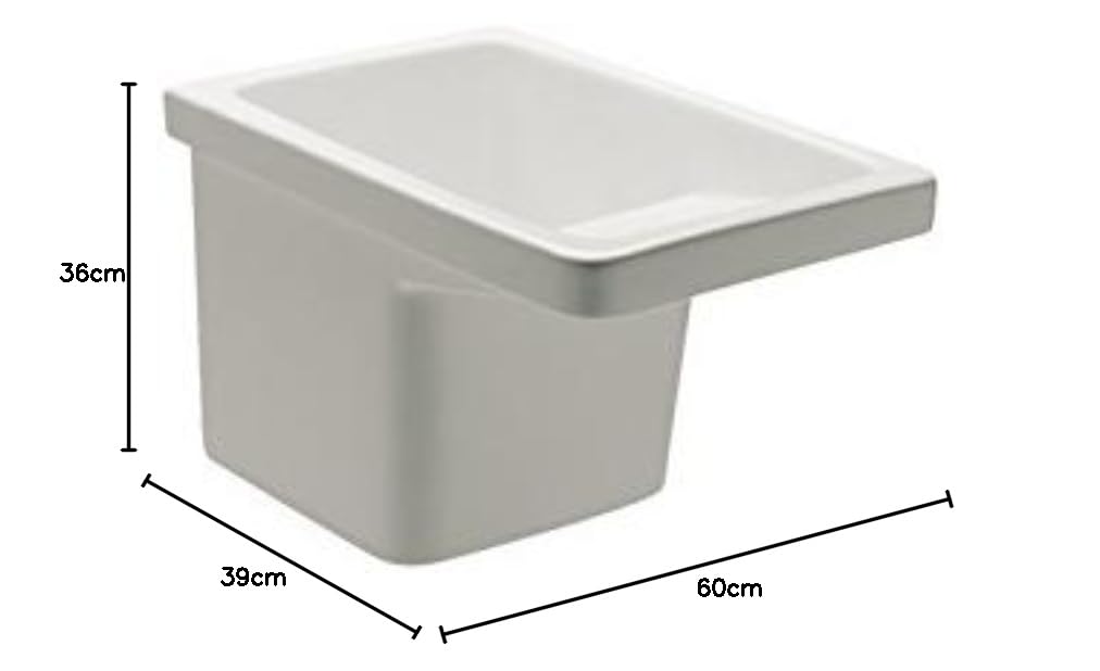 Roca A368951001, Lavadero de porcelana, modelo Henares, color blanco