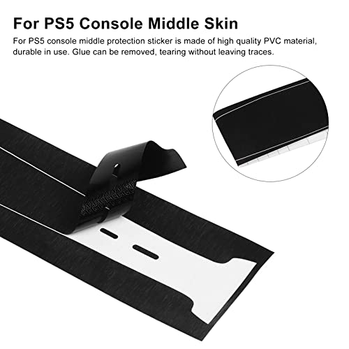 Vinilo para PS5 versión disco con acabado en negro cepillado protector central 2