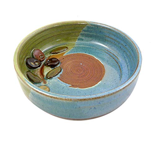 Garlic Grater Dish with Olive Design, Stoneware Pottery, Made in USA