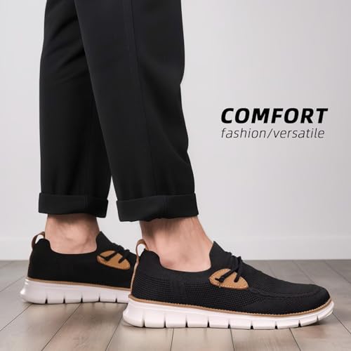 Image of Mens Casual Loafers Shoes Slip On Fashion Walking Dress Sneakers Business Oxfords Work Lightweight Soft Sole Zapatos