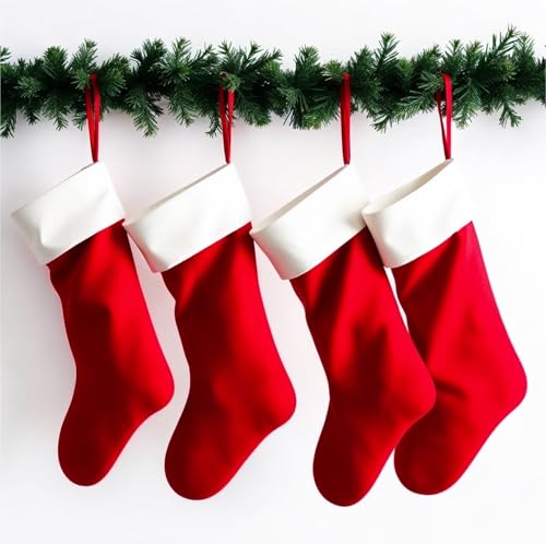 TK Gruppe Timo Klingler 4X rote Weihnachtsstrumpf - Nikolaussocken zum...