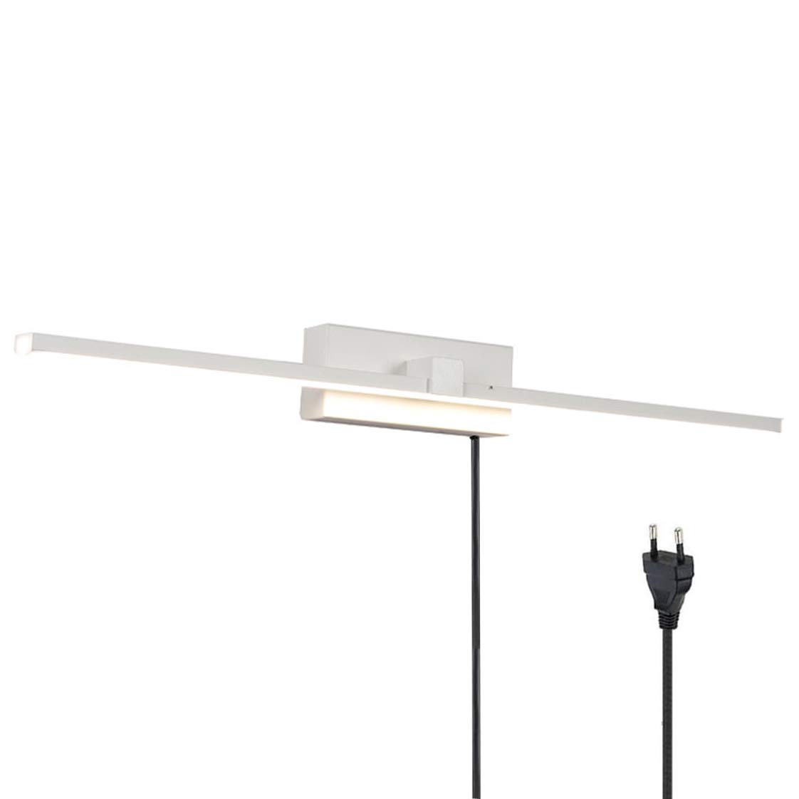Lampe Miroir Salle Bain, lumières Miroir LED pour Chambre à Coucher avec Interrupteur à câble IP44 Armoire Salle Douche Effet chromé étanche vanité Design Lampe Miroir Mural, Blanc Naturel 4000K
