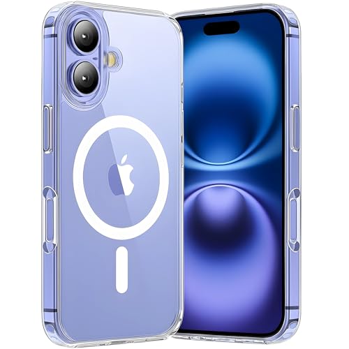 Capa Mag-safe para [iPhone 16] Capinha Slim Magnetica com [Proteção de Câmera] Transparente Clear Case [Anti-Amarelamento], Compatível com MagSafe, Resistente a Riscos e Anti Impacto