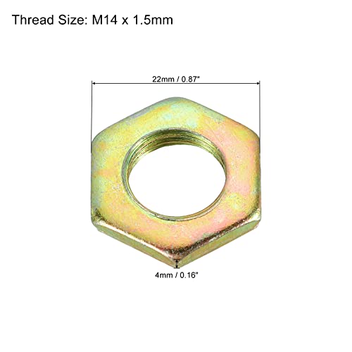PATIKIL M14 x 1.5 Acciaio Esagonale Dadi, 10pz