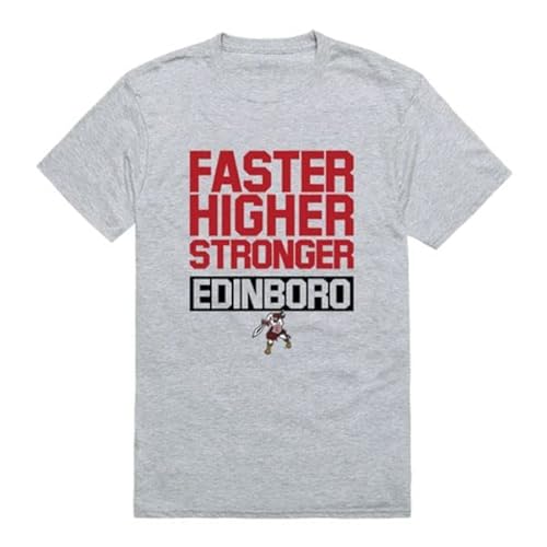 W Republic Edinboro University Fighting Scots Workout Tee T-Shirt - Heather Grey, XX-Large