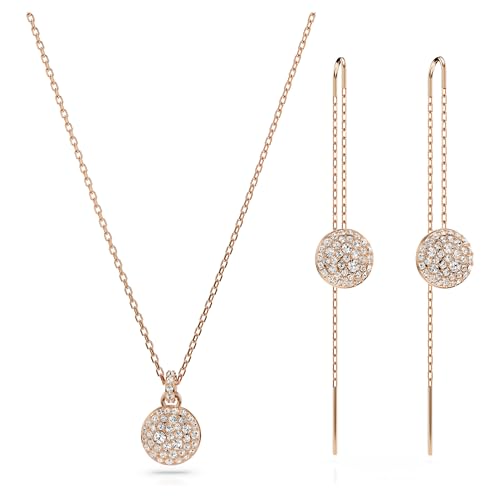 Swarovski Conjunto Meteora, Blanco, Baño tono oro rosa