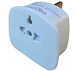Mit Sicherung. Reiseadapter von ShaniTech für Besucher Großbritanniens aus den USA/Australien/EU/China.